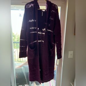 Long slouchy free people cardigan